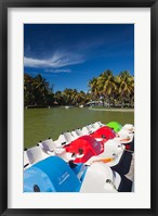 Cuba, Matanzas, Varadero, Parque Josone park paddle boats Fine Art Print