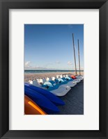Cuba, Varadero, Varadero Beach, sailboats Fine Art Print