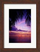 Sunset on the beach, Negril, Jamaica, Caribbean Fine Art Print