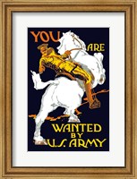 World War I U.S. Army Officer on Horseback Fine Art Print