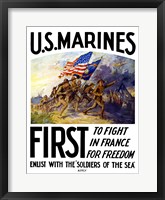 US Marines First Fine Art Print