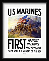 US Marines First Fine Art Print