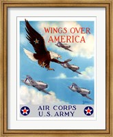 Bald Eagle Flying with Fighter Planes Fine Art Print