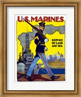 U.S. Marines - Service on Land and Sea Fine Art Print