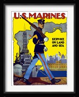 U.S. Marines - Service on Land and Sea Fine Art Print