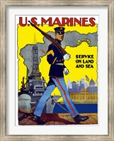 U.S. Marines - Service on Land and Sea Fine Art Print