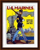 U.S. Marines - Service on Land and Sea Fine Art Print