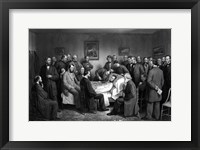 President Abraham Lincoln on his Deathbed Fine Art Print