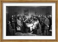 President Abraham Lincoln on his Deathbed Fine Art Print