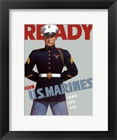 Marine Corps Recruiting Poster from World War II Fine Art Print