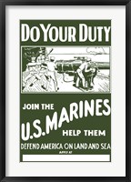 U.S. Marines - Do Your Duty! Fine Art Print