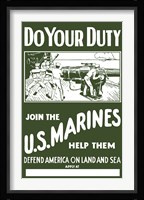 U.S. Marines - Do Your Duty! Fine Art Print