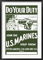 U.S. Marines - Do Your Duty! Fine Art Print