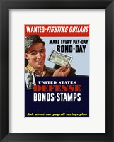 Wanted - Fighting Dollars Fine Art Print