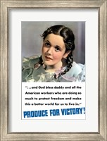 Produce for Victory - God Bless Daddy Fine Art Print