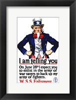 Uncle Sam Recruiting Poster from WWI Fine Art Print