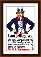 Uncle Sam Recruiting Poster from WWI Fine Art Print