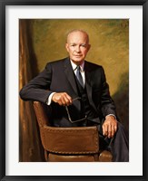 President Dwight D Eisenhower Seated Fine Art Print