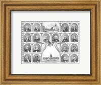 First Eighteen Presidents of The United States Fine Art Print
