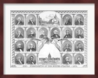 First Eighteen Presidents of The United States Fine Art Print