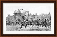 Napoleon I Reviewing His Troops, Paris, France Fine Art Print