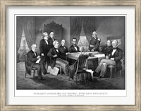 President Abraham Lincoln and His Cabinet Fine Art Print