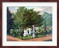 General Lee Visiting the Grave of General Thomas Jackson (color) Fine Art Print