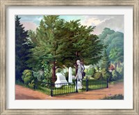 General Lee Visiting the Grave of General Thomas Jackson (color) Fine Art Print