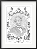 Abraham Lincoln Formed from the Words of The Emancipation Proclamation Fine Art Print