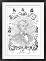 Abraham Lincoln Formed from the Words of The Emancipation Proclamation Fine Art Print