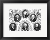 First Six Presidents of The United States Fine Art Print