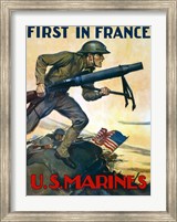 First in France - U.S. Marines Fine Art Print