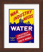 War Industry Needs Water Fine Art Print
