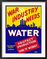 War Industry Needs Water Fine Art Print