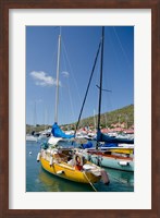 Colorful boats, Gustavia, Shell Beach, St Bart's, West Indies Fine Art Print