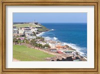 View towards El Morro from Fort San Cristobal in San Juan, Puerto Rico Fine Art Print