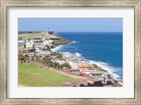 View towards El Morro from Fort San Cristobal in San Juan, Puerto Rico Fine Art Print