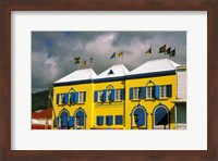 Bright Colorful Building, St Kitts, Caribbean Fine Art Print