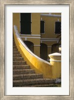 Customs House exterior stairway, Christiansted, St Croix, US Virgin Islands Fine Art Print