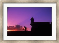 Sunset Bike Ride at El Morro Fort, Old San Juan, Puerto Rico Fine Art Print