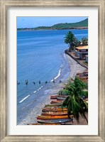Fishing Boats on Shore, St Lucia Fine Art Print