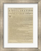 United States Declaration of Independence Fine Art Print