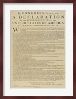 United States Declaration of Independence Fine Art Print