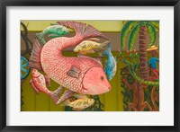 Fish Souvenir at Al Vern's Craft Market, Turks and Caicos, Caribbean Fine Art Print