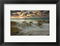 Cayman Islands, Waves near George Town, sunset, beach Fine Art Print