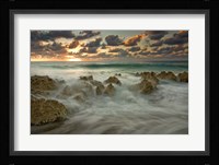 Cayman Islands, Waves near George Town, sunset, beach Fine Art Print