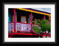 Dutch Buildings in Philipsburg, St Maarten, Caribbean Fine Art Print
