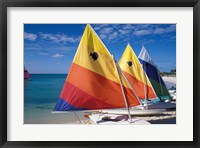 Sailboats on the Beach at Princess Cays, Bahamas Fine Art Print