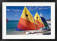 Sailboats on the Beach at Princess Cays, Bahamas Fine Art Print