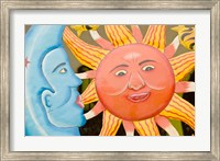 Sun and moon Souvenirs at Al Vern's Craft Market, Turks and Caicos, Caribbean Fine Art Print